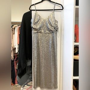 Halogen Silver Sequins Dress